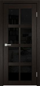 Товар Межкомнатная дверь Легенда К-8 тон Венге Остекление Лакобель черное